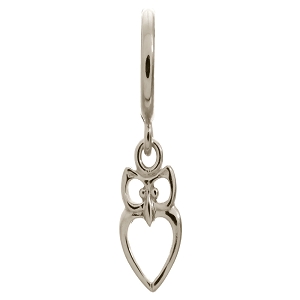 Owl Drop Charm Silver 43253