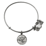 Team USA Skiing Charm Bangle Rafaelian Silver